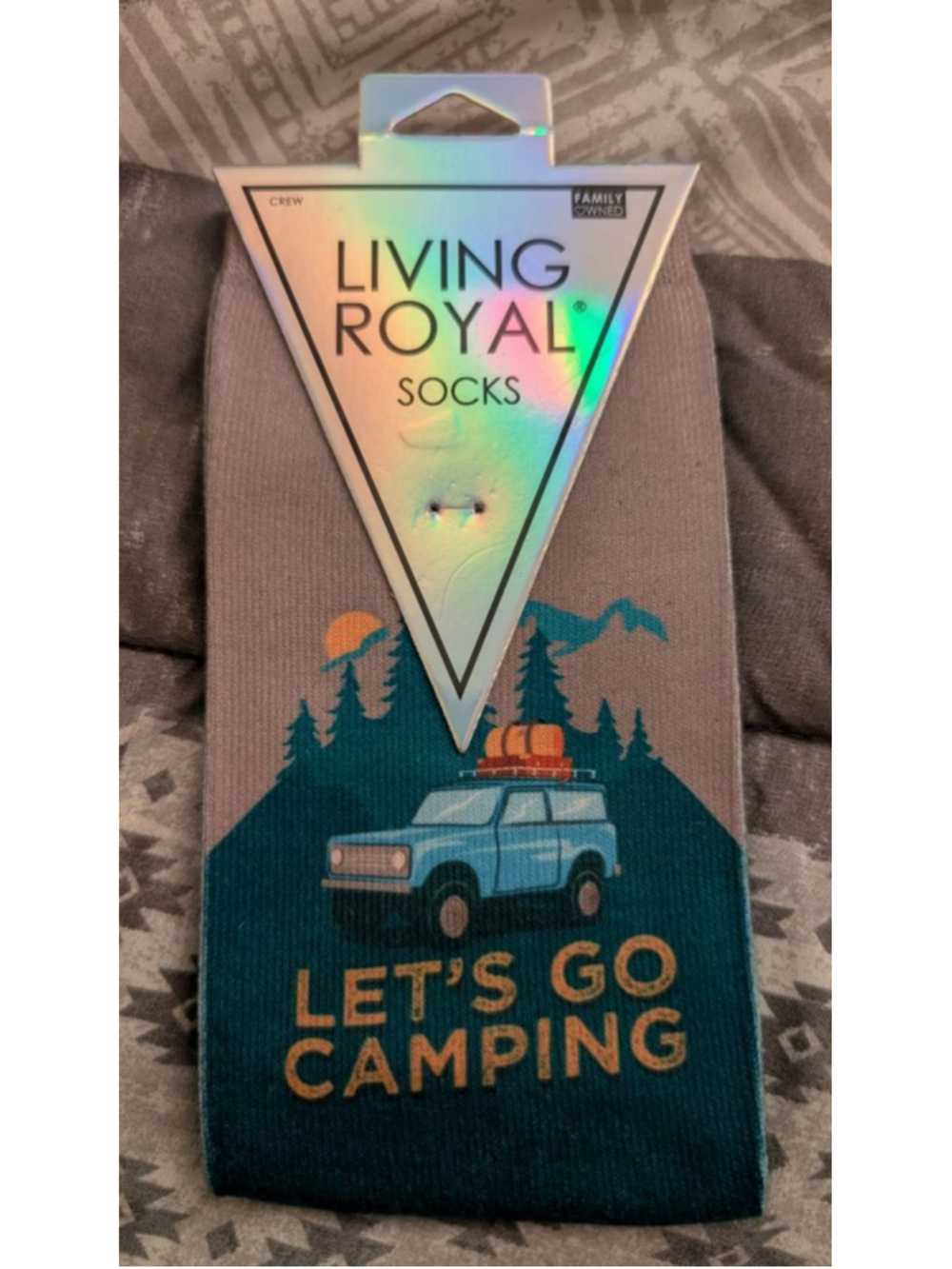 Living Royal Crew Socks One Size Gray Teal